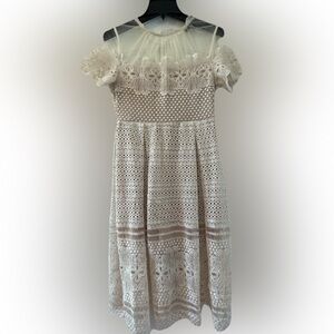 Romeo & Juliet Couture Cream Puff Sleeve Sundress